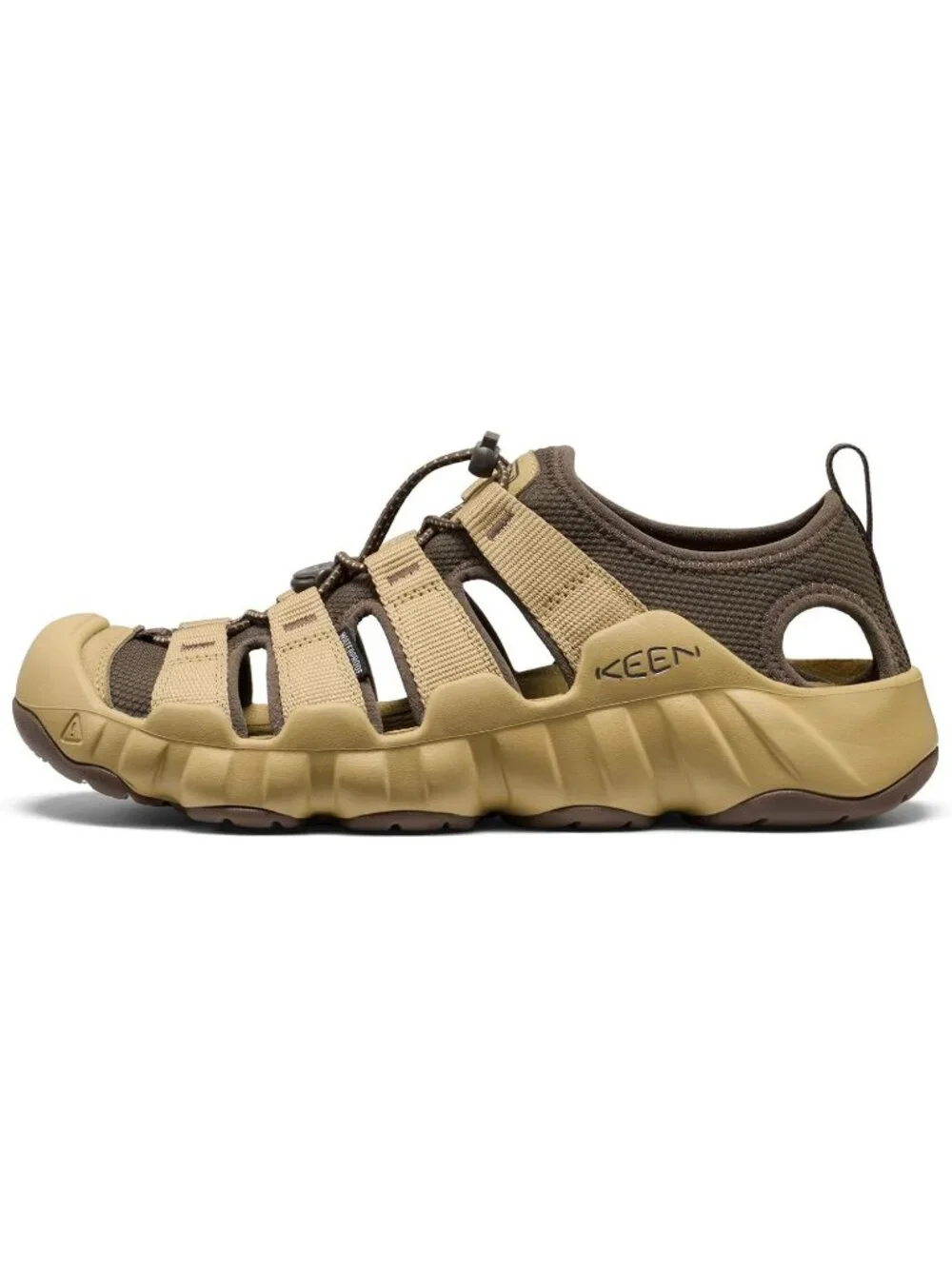 Men's Canteen And Khaki Hyper port Closed Toe Breathable Easy On Sandal Shoes
